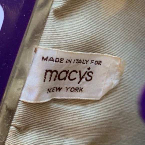 Macy’s Purple Fabric Clutch with Kiss Closure - Picture 4 of 5